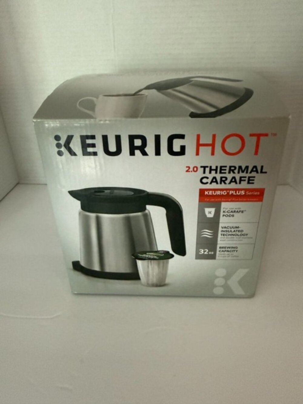 Keurig Hot 2.0 Thermal Carafe 4-Cup 32 OZ Vacuum Insulated K-Carafe